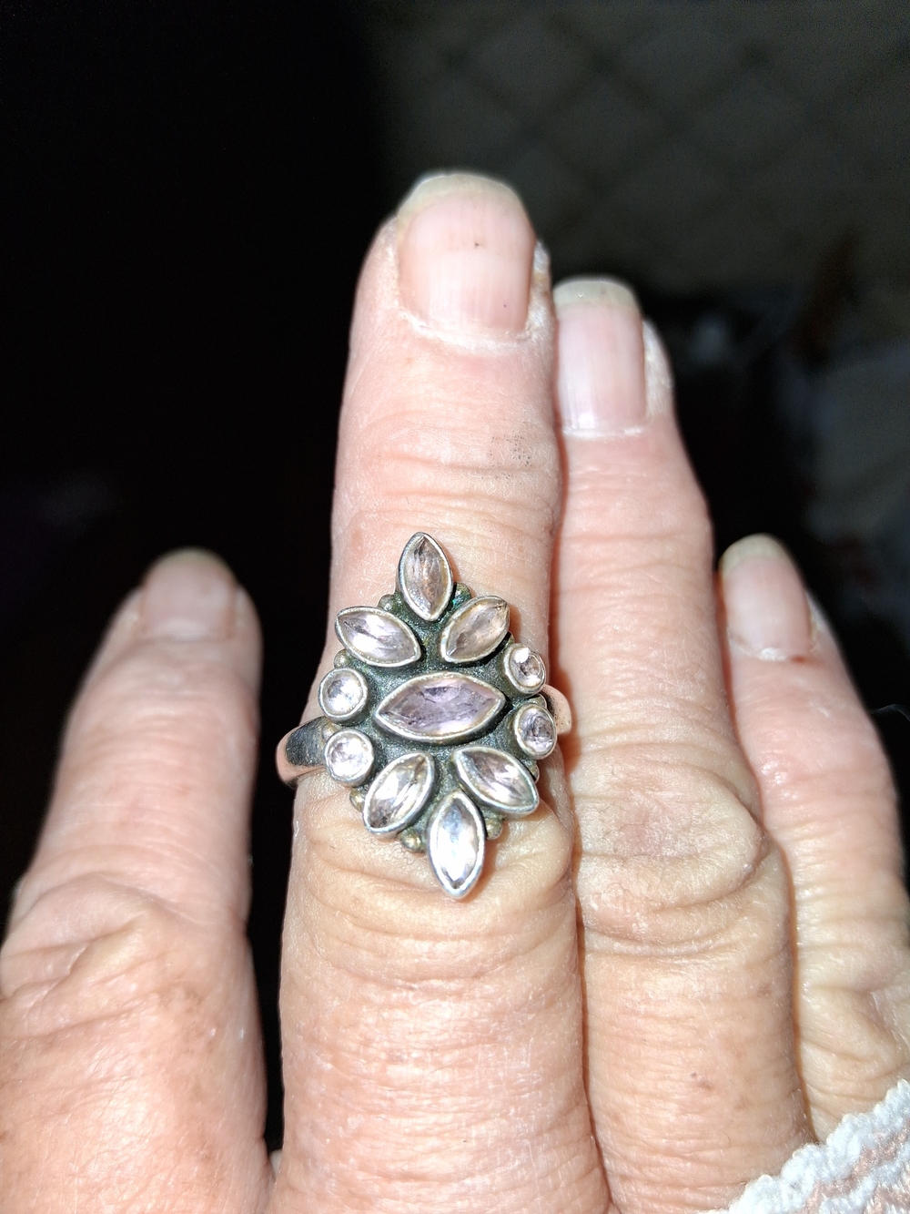 Amethyst And Silver Ring And Necklace
